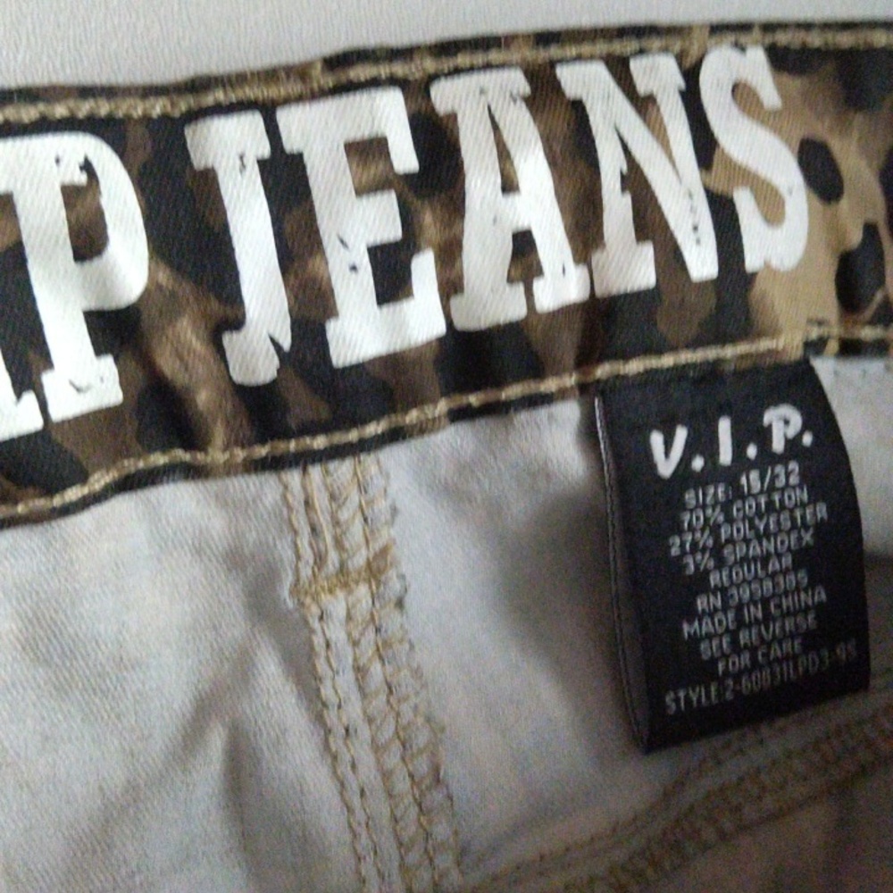 VIP Jeans Women's cargo pants animal print Print Wide Leg Brown Black New 15/32 - Picture 8 of 8